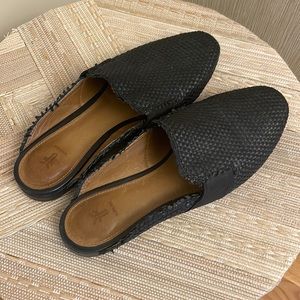 Frye flat woven mules